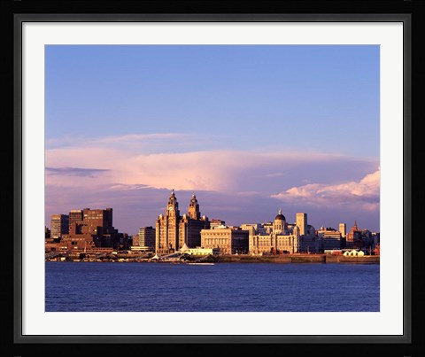 Framed Liverpool Skyline, Merseyside, England Print