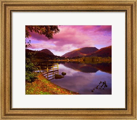 Framed Grasmere in The Lake District, Cumbria, England Print