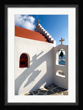 Framed Church, Chora, Mykonos, Greece Print