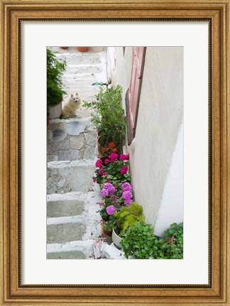 Framed Street Detail, Vathy, Samos, Aegean Islands, Greece Print