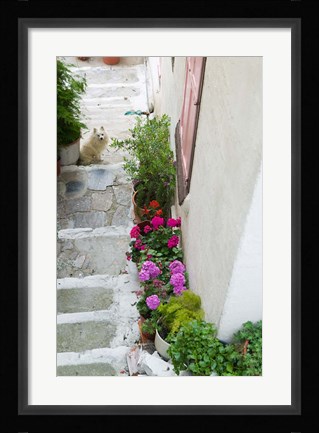 Framed Street Detail, Vathy, Samos, Aegean Islands, Greece Print