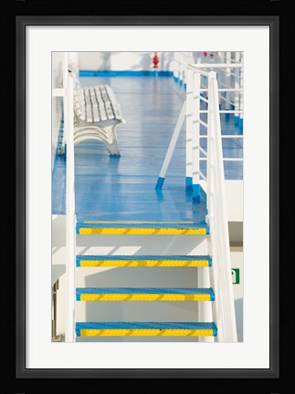 Framed Detail on Greek Island Ferry, Zakynthos, Ionian Islands, Greece Print