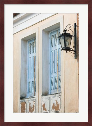 Framed Building Detail, Manolates, Samos, Aegean Islands, Greece Print