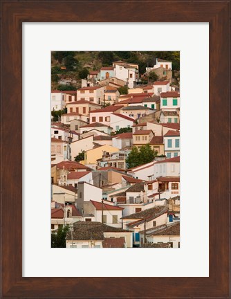 Framed Buildings of Ano Vathy Village, Vathy, Samos, Aegean Islands, Greece Print