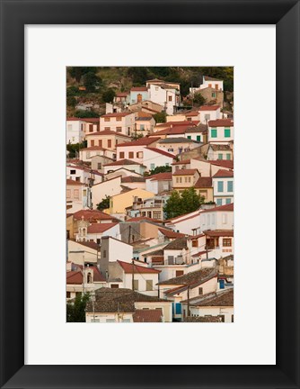 Framed Buildings of Ano Vathy Village, Vathy, Samos, Aegean Islands, Greece Print