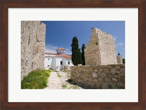 Framed Castle of Lykourgos Logothetis, Pythagorio, Samos, Aegean Islands, Greece Print