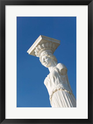 Framed Greece, Ionian Islands, Kefalonia, Caryatid Statue Print