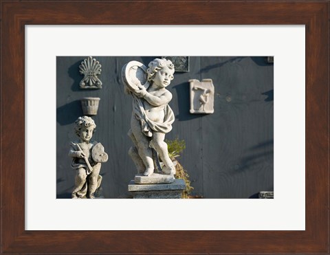Framed Greece, Ionian Islands, Kefalonia, Cherub Statue Print