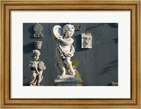 Framed Greece, Ionian Islands, Kefalonia, Cherub Statue Print