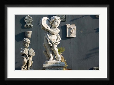 Framed Greece, Ionian Islands, Kefalonia, Cherub Statue Print
