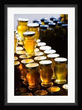 Framed Greece, Ionian Islands, Zakynthos, Market Honey Print