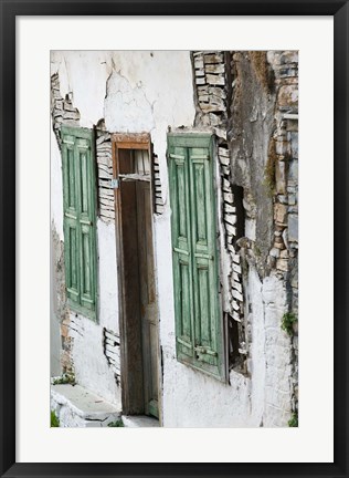 Framed Old Turkish Era Building, Vathy, Samos, Aegean Islands, Greece Print