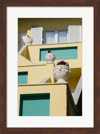 Framed Resort Building Detail, Kokkari, Samos, Aegean Islands, Greece Print