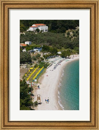 Framed Tsamadou Beach, Kokkari, Samos, Aegean Islands, Greece Print