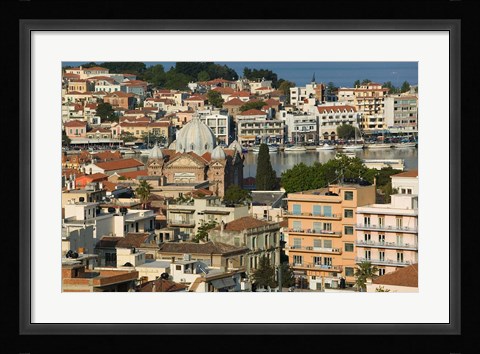 Framed Viewed from Western Hills, Lesvos, Mithymna, Northeastern Aegean Islands, Greece Print