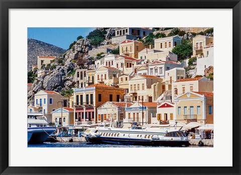 Framed Symi Island, Greece Print