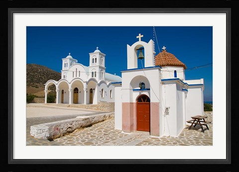 Framed Church in Small Town of Dryos, Paros, Greece Print