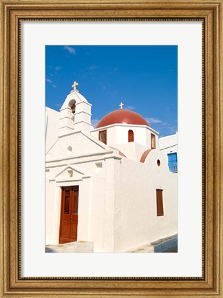 Framed Church, Mykonos, Greece Print