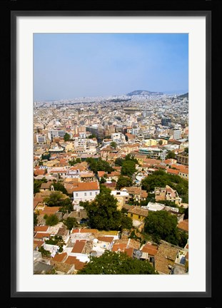 Framed Crowded City of Athens, Greece Print