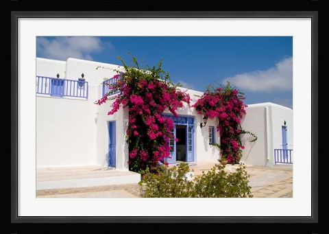 Framed Greek Architecture, Mykonos, Greece Print