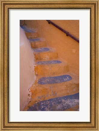 Framed Stairways Leading Up, Oia, Santorini, Greece Print