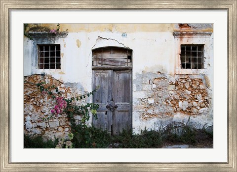 Framed Old Doorway, Chania, Crete, Greece Print