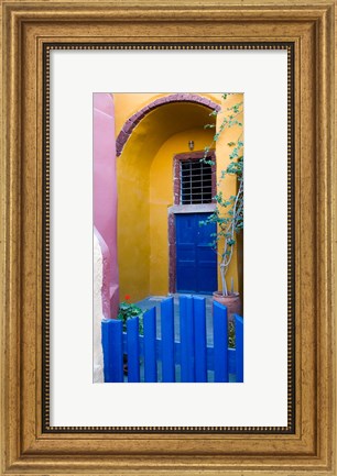 Framed Town of Oia, Santorini, Greece Print