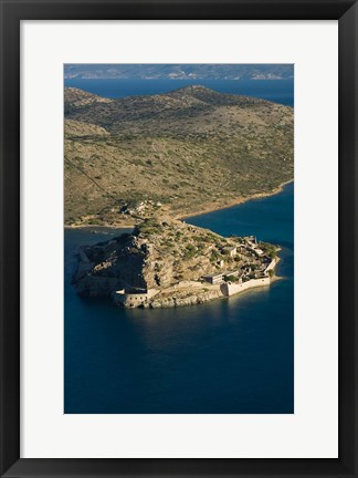 Framed Greece, Crete, Lasithi, Plaka: Spinalonga Island Print
