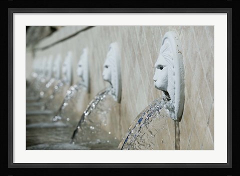 Framed Greece, Crete, Rethymno, Venetian Water Fountain Print