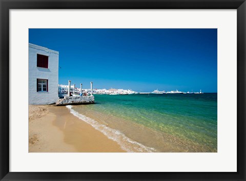 Framed Mykonos Town, Chora, Cyclades, Greece Print