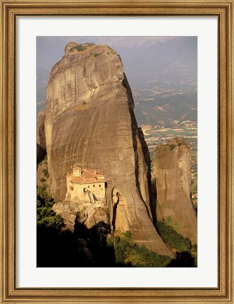 Framed Roussanou Monastery, Meteora, Thessaly, Greece Print