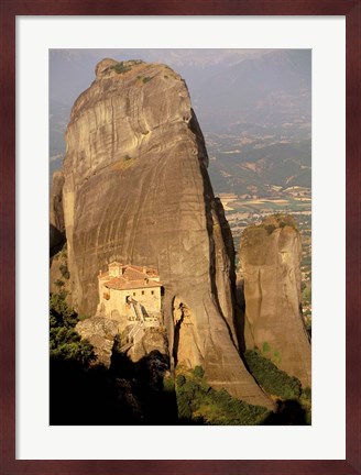 Framed Roussanou Monastery, Meteora, Thessaly, Greece Print
