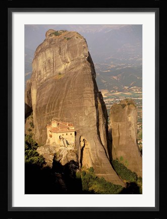 Framed Roussanou Monastery, Meteora, Thessaly, Greece Print
