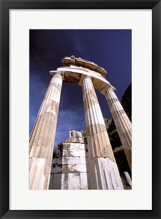 Framed Temple of Athena, Tholos Rotunda, Delphi, Fokida, Greece Print