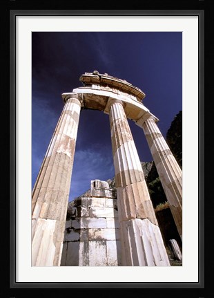 Framed Temple of Athena, Tholos Rotunda, Delphi, Fokida, Greece Print