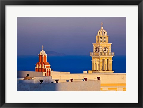 Framed Firostefani, Santorini, Greece Print