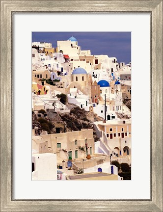 Framed Traditional Architecture on Santorini, Greece Print