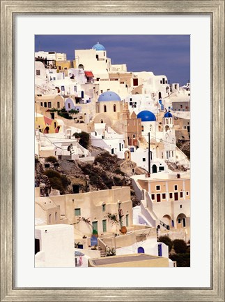 Framed Traditional Architecture on Santorini, Greece Print