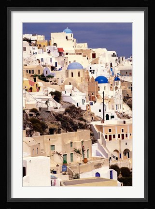 Framed Traditional Architecture on Santorini, Greece Print