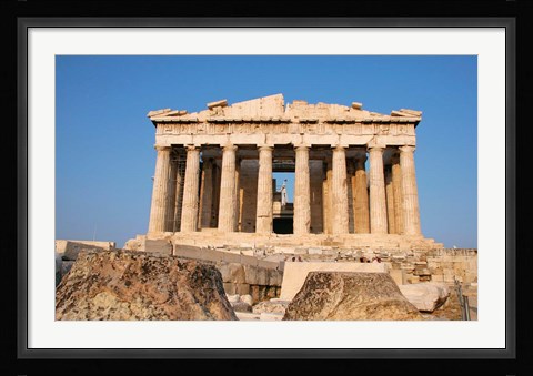 Framed Parthenon, Ancient Architecture, Acropolis, Athens, Greece Print