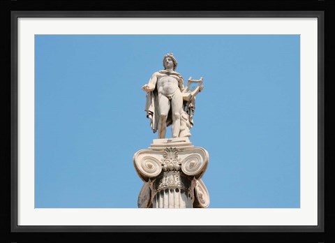 Framed Greek Mythology, Apollo Statue at Athens Academy, Greece Print