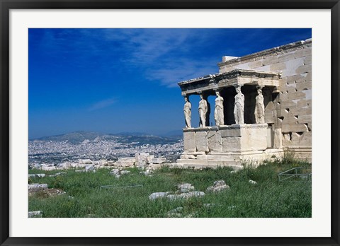 Framed Porch of The Caryatids, Acropolis of Athens, Greece Print