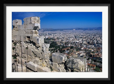 Framed View of Athens From Acropolis, Greece Print