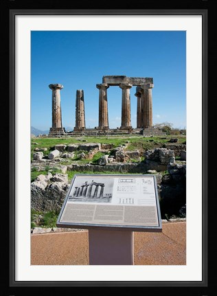 Framed Greece, Corinth Doric Temple of Apollo Print