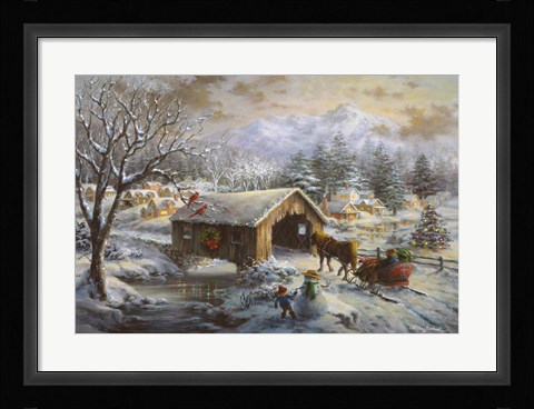 Framed Covered Bridge Print