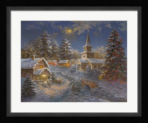 Framed Happy Spirits Await Christmas Print