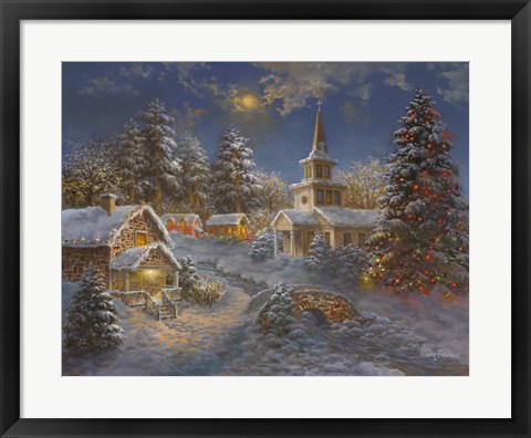 Framed Happy Spirits Await Christmas Print