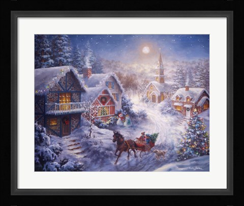 Framed In A One Horse Open Sleigh Print