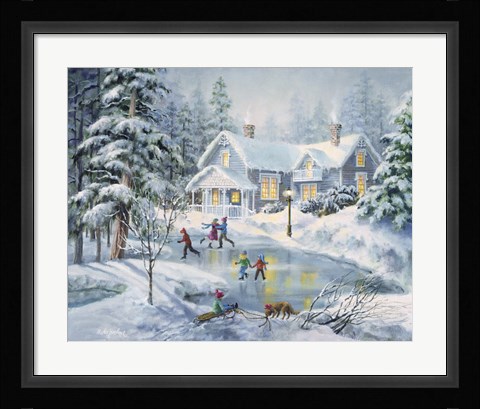 Framed Fine Winter's Eve Print