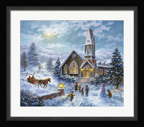 Framed Parents Pray, Children Play Print